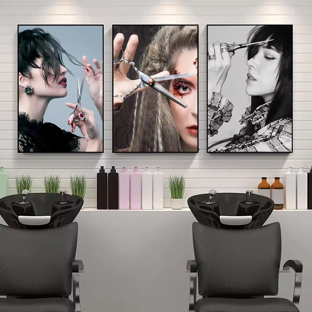 Interior Design Illustrated - Modern Saç Salonu HD Duvar Sanatı